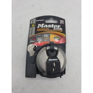 Master Lock M40XKAD Magnum Heavy Duty Stainless Steel Discus Padlock with Key